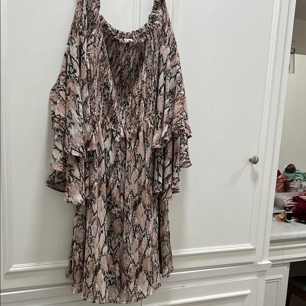 Snake Print Women's Dress